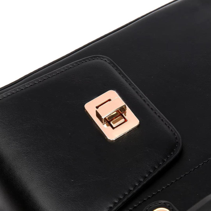 Leather Crossbody Bag with Cup Holder / Tumbler Compartment