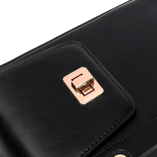 Leather Crossbody Bag with Cup Holder / Tumbler Compartment