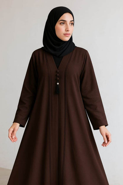 Black abaya , Green, Blue & Brown Abaya – Stylish 3 Button Pantex Abaya - SixtyOneShop