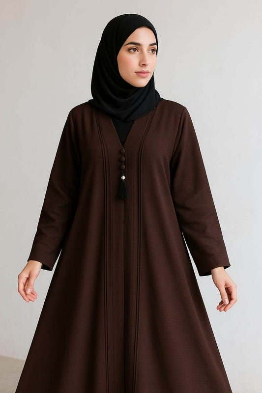 Black abaya , Green, Blue & Brown Abaya – Stylish 3 Button Pantex Abaya - SixtyOneShop