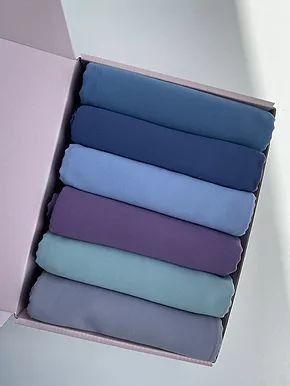 Georgette Hijabs - Pack of 6 (Click to pick colors) BYOB