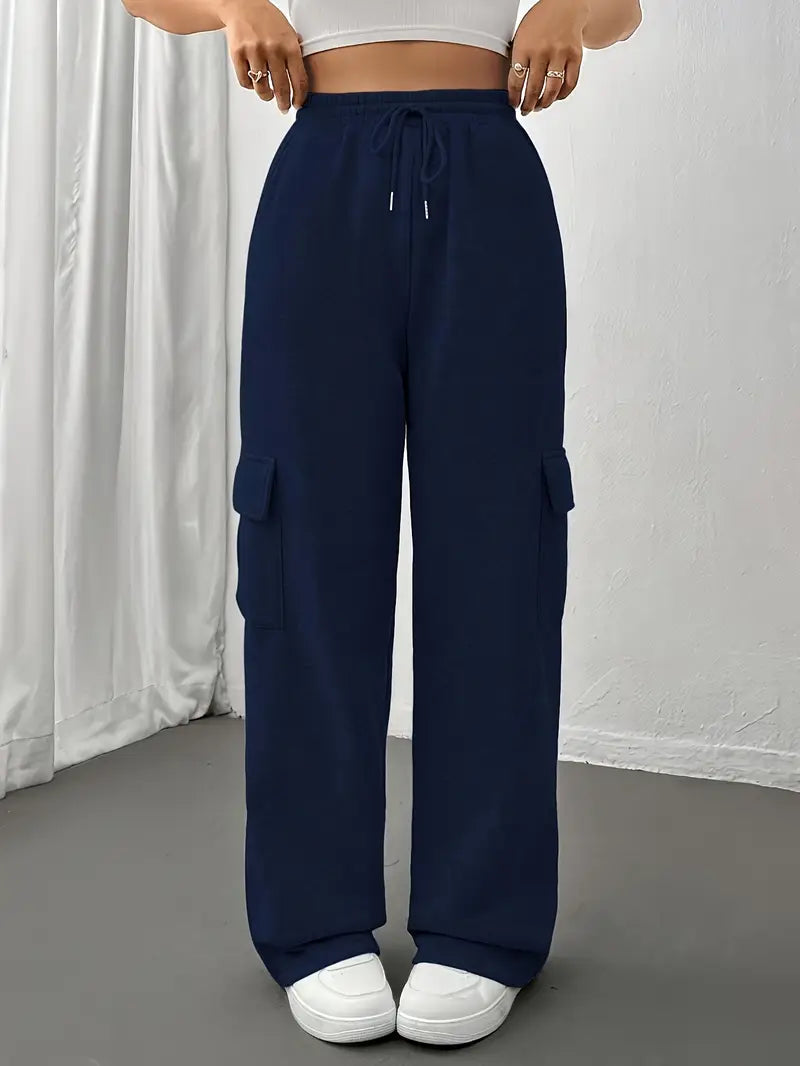 Double Pocket Cargo Trouser - Navy