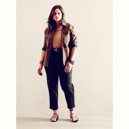 Women's Cropped Black Tapered Jeans | High-Waist Ankle-Length Fit SixtyOneShop