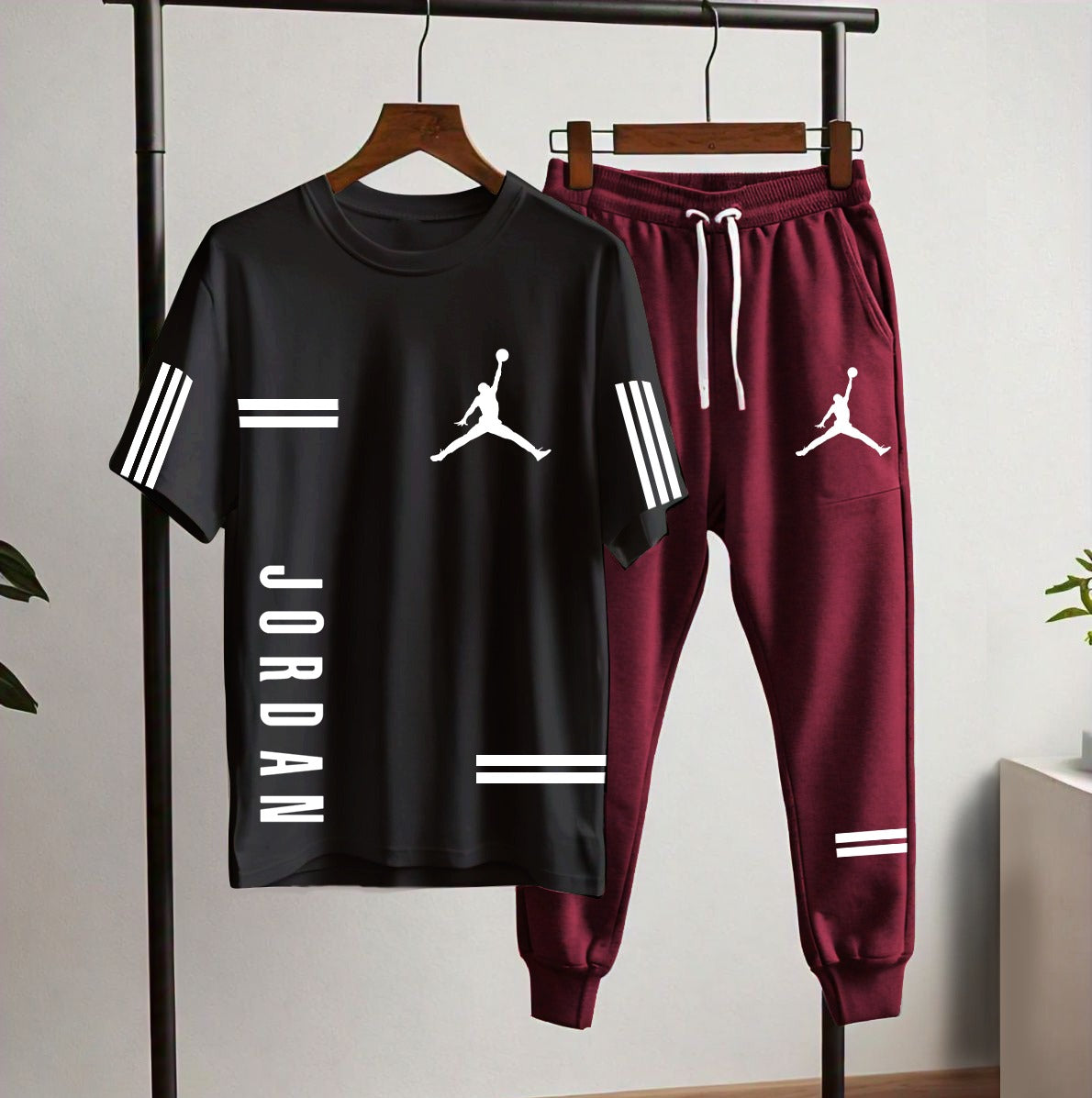 Jordan Style Men’s Tracksuit Set (T-Shirt + Joggers) | Casual & Sportswear SixtyOneShop