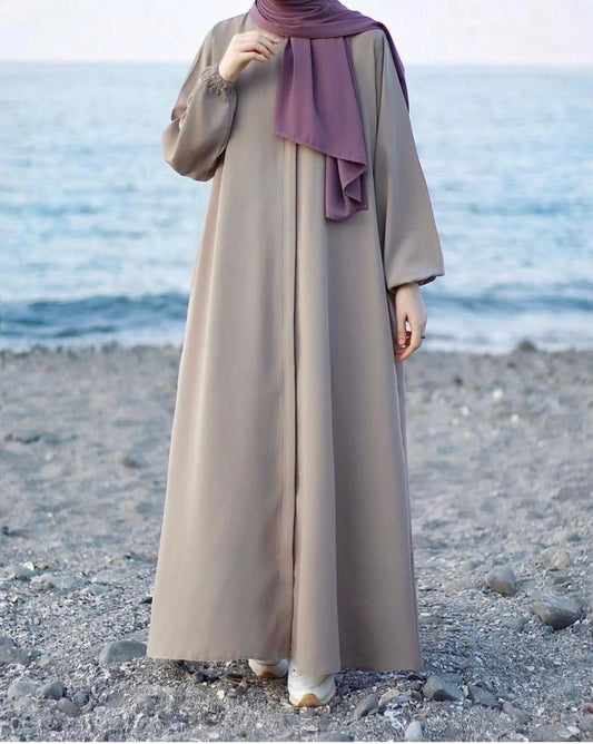 Front half Zipper Style SKIN BLISS ABAYA the-stylefits