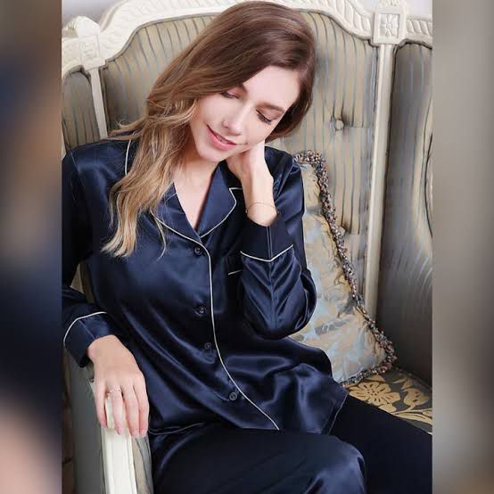 Silky Nights Premium Imported Silk Pyjama Set – 2-Piece Shirt & Trouser | Free Size | Made in Turkey SixtyOneShop