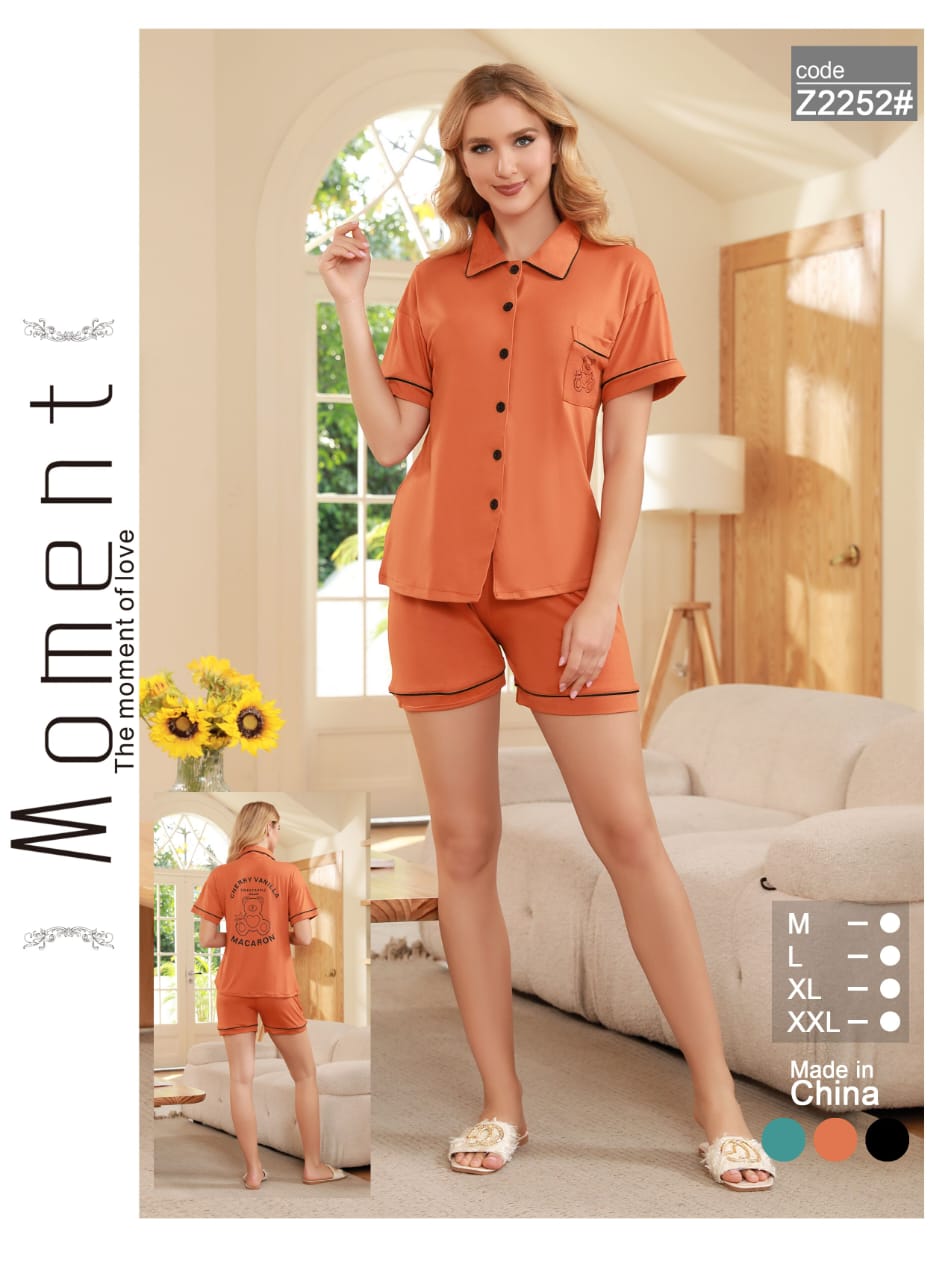 Women’s 3-Piece Cotton Loungewear Set – Striped Robe, Shorts & Printed Tank Top | Stylish Sleepwear & Homewear SixtyOneShop