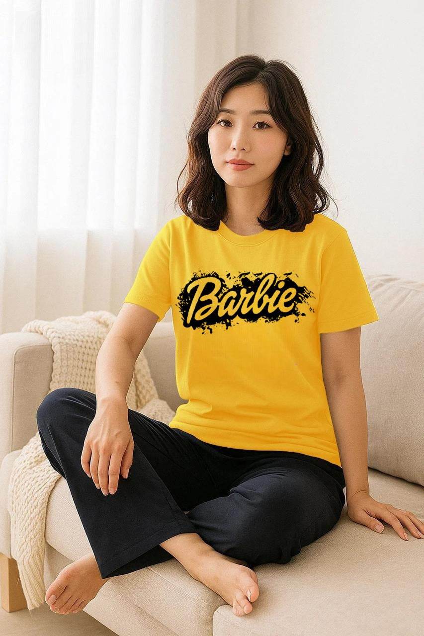 Barbie Printed Women’s Night Suit Set | Comfy Cotton Sleepwear - SixtyOneShop