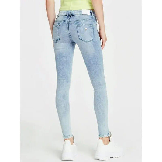 Curve-Hugging Light-Wash Skinny Jeans – Sky Fade