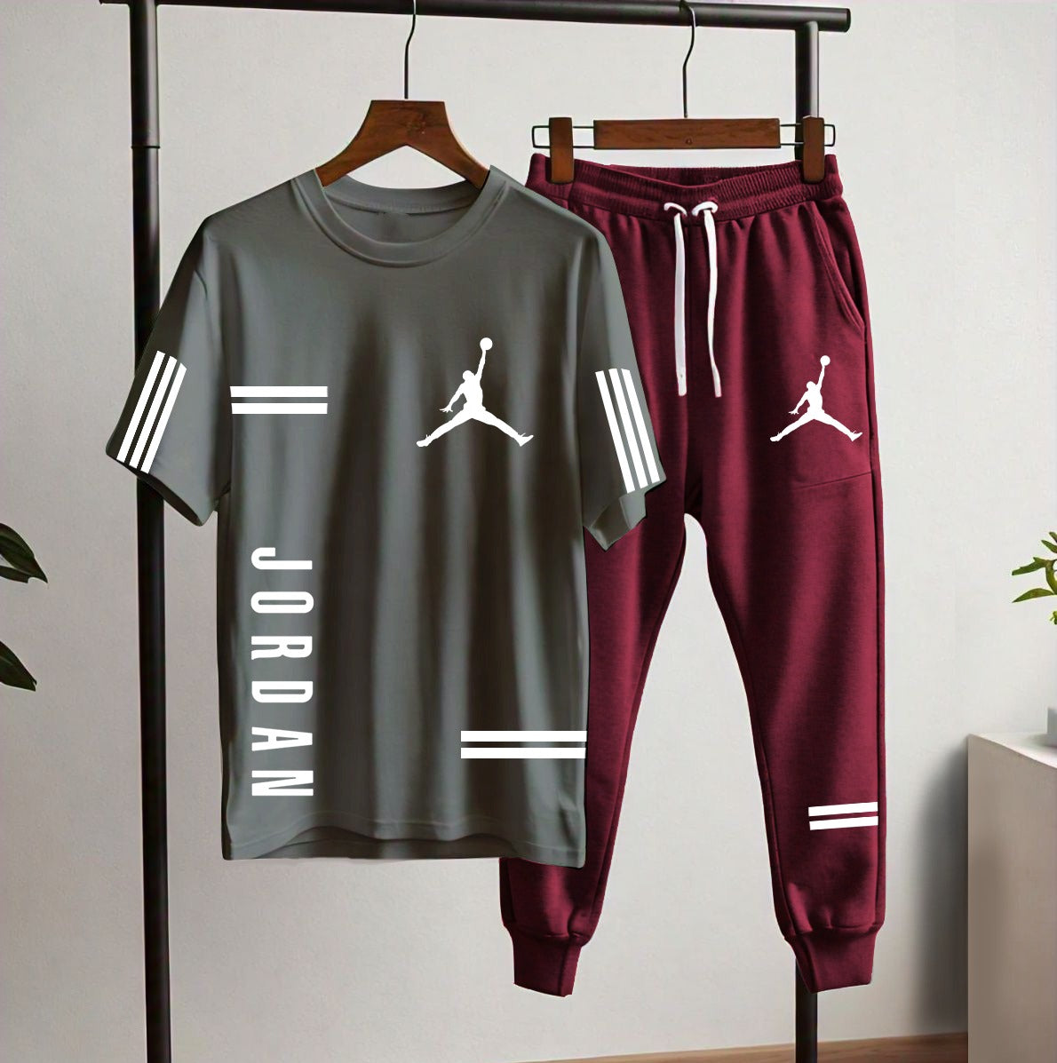 Jordan Style Men’s Tracksuit Set (T-Shirt + Joggers) | Casual & Sportswear SixtyOneShop