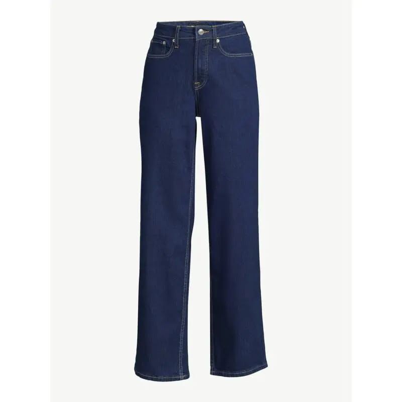 Classic High-Waisted Wide-Leg Jeans – Deep Indigo SixtyOneShop