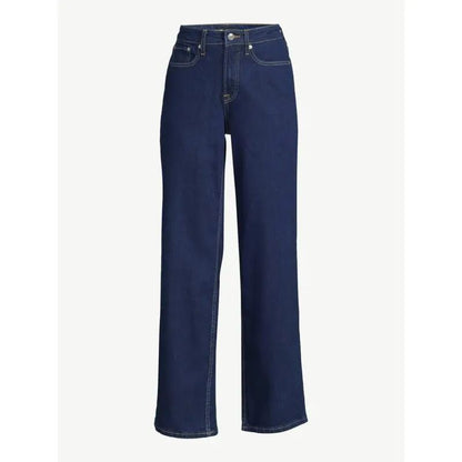 Classic High-Waisted Wide-Leg Jeans – Deep Indigo SixtyOneShop