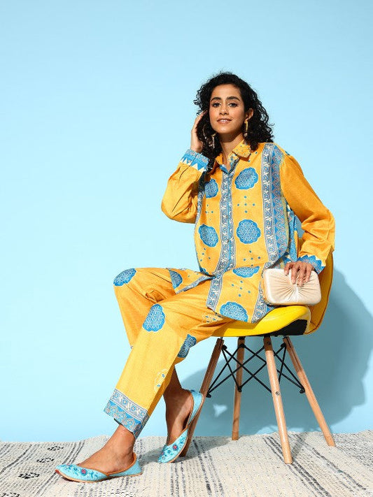 Indo Era Women Geometric Printed Co-Ords Set Wariza