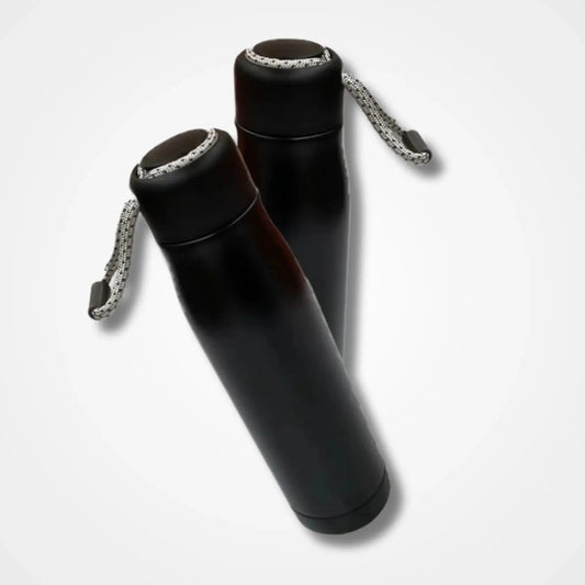 Premium Insulated Stainless Steel Water Bottle – 500ml | Leak-Proof with Carry Strap | Hot & Cold Magnetic Lid Flask