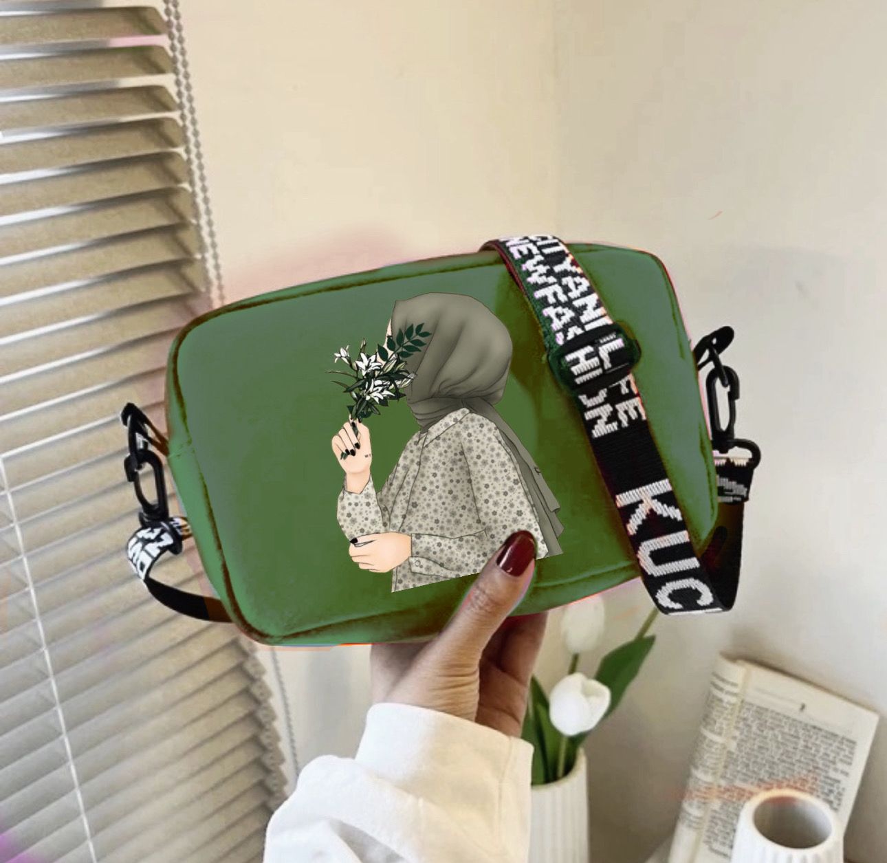 Hijab Style Crossbody Bag – Premium Quality Shoulder Purse with Long Strap