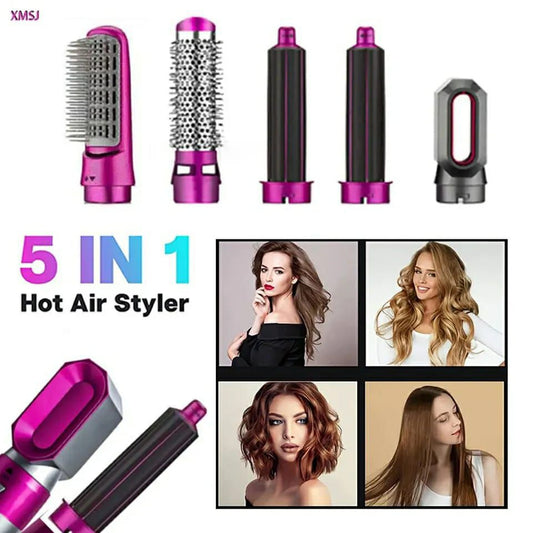 5-in-1 Hot Air Styler – Curl, Straighten, Volumize & Dry in One Tool
