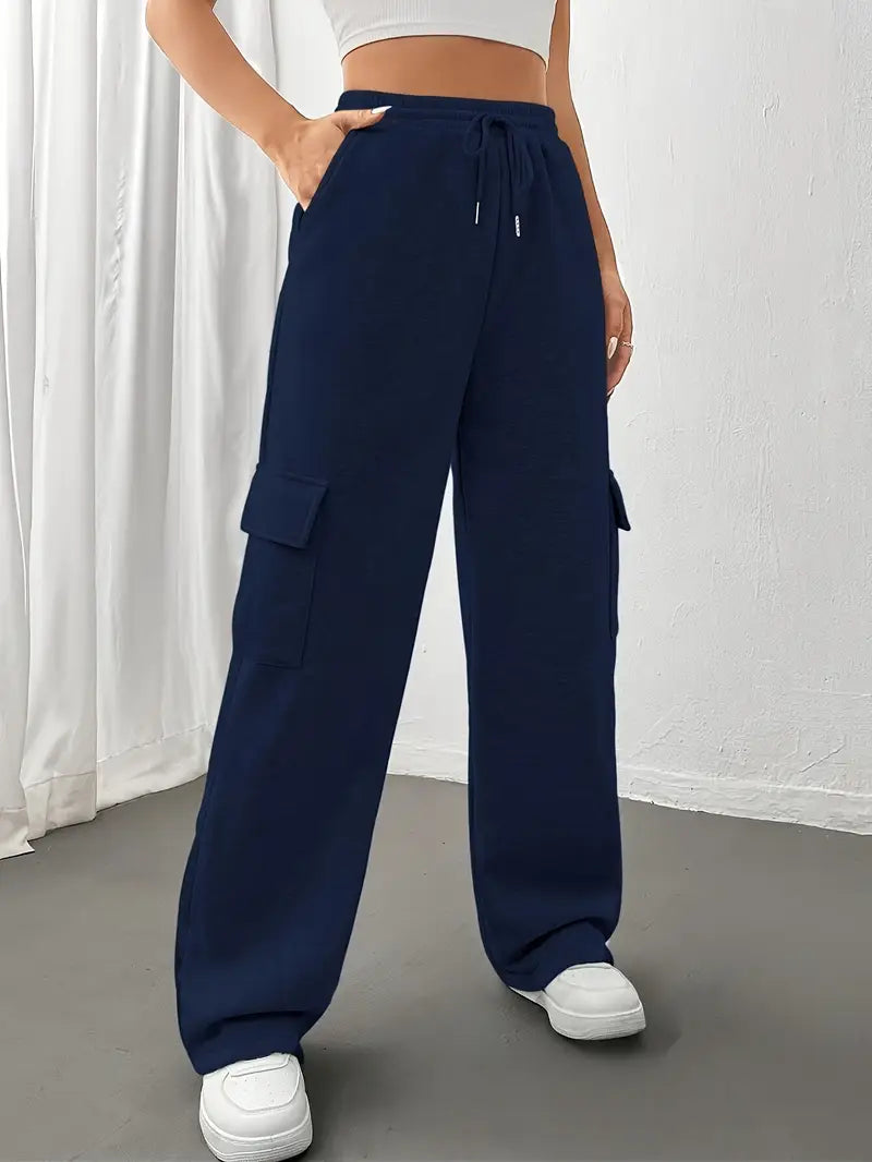 Double Pocket Cargo Trouser - Navy