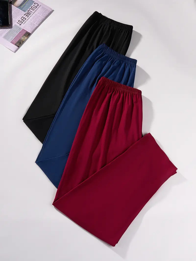 Pack of 3 Loose Fit Trousers Bottoms pk