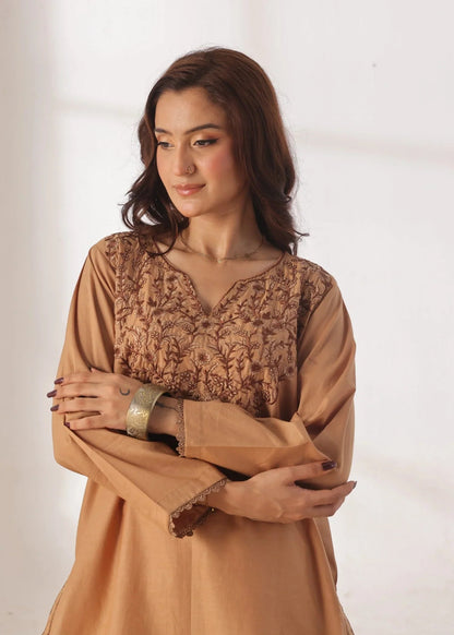 Grace - Embroidered Kurti Shalwar Set - Hazelwood the-stylefits
