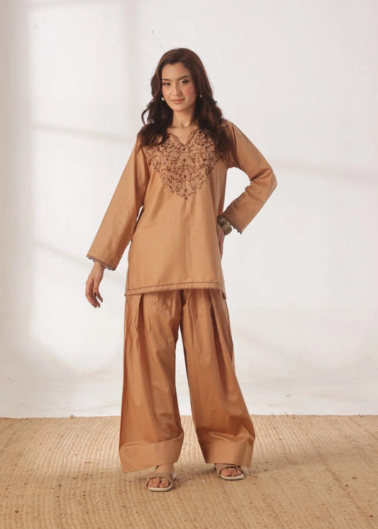 Grace - Embroidered Kurti Shalwar Set - Hazelwood the-stylefits