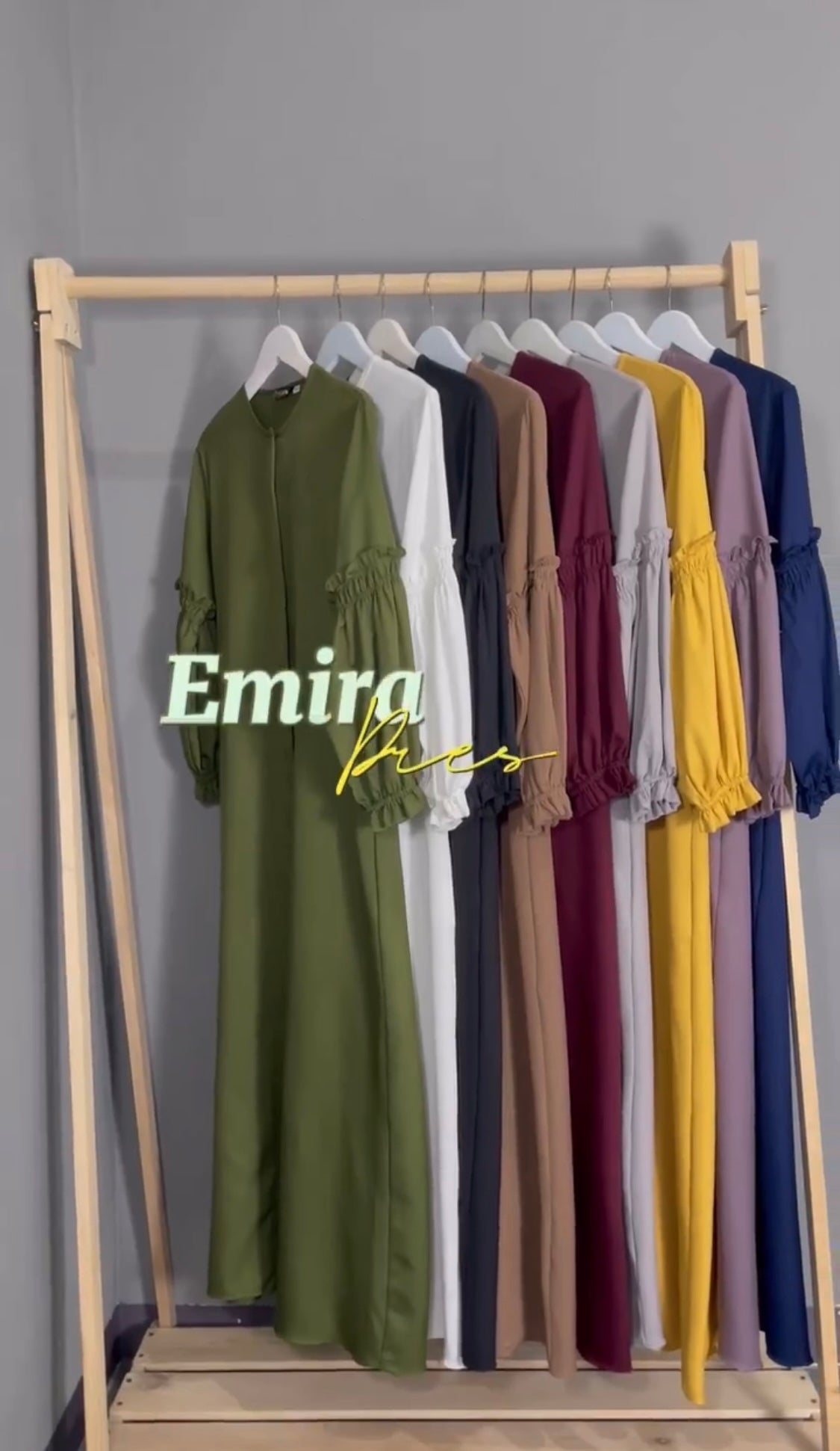 Emira - Puffed Sleeve Abaya the-stylefits